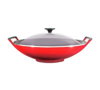 Wok 36 cm Cerise avec couvercle Verre