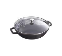 Staub Spécialités Wok avec couvercle en verre 37 cm, Fonte