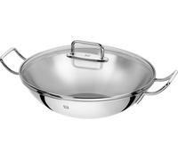 Wok 40992-332-0, Avec Couvercle En Verre Et Insert À Grille Amovible, Adapté À L'Induction, Ø 32 Cm, Acier Inoxydable, Plus, Argent