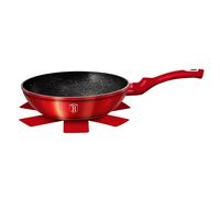 Wok à revêtement granit 28 cm BERLINGER HAUS Metallic Line Bordeaux BH-1267-N