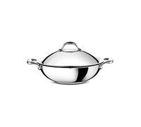 Wok Accademia Logofusion avec son couvercle 5 L - - Argent - Inox
