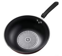 Wok anti-adhésif pour poêle à frire allemande à fond plat sans fumée compatible induction (A-28 cm)
