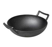 Wok Blackwell | Ø 32 cm | Fonte | Noir | Compatible avec tous les types de feux, y compris induction, four et barbecue