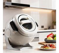 Wok de cuisson automatique 2000 W - Capacité de 6 L, chauffage 3D complet, idéal pour sauter, ragoût et cuisiner dans les restaurants
