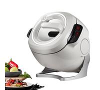 Wok de Cuisson Électrique Portable et Automatique (6 L) avec Panneau de Commande Tactile Intelligent, Cuve Rotative a 360° et Chauffe Intégrale 3d pour Les Sautés, Ragoûts et Cuisson 110V/1000W