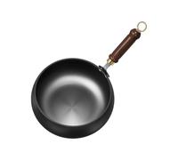 Wok électrique en acier au carbone - Antiadhésif | Fond plat chinois pour induction | Batterie de cuisine résistante à la chaleur | Outil d'utilisation quotidienne pour poulet, bœuf, porc, légumes