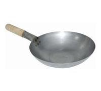 Wok en Acier Doux Fond Plat 330 mm Vogue Gris G