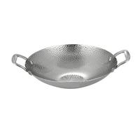Wok en acier inoxydable mini wok à double poignée de 9 pouces wok à fond rond antiadhésif wok à induction épais pour sautés soupes et pâtes Mini Wok