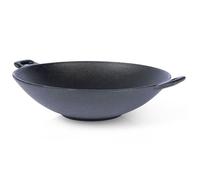 Wok en Fonte - IMPORT - LITINA - 30 cm - Répartition de chaleur optimale - Tous feux compatibles
