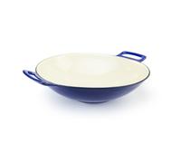 Wok en fonte maill e Broil King 69710, 35,5 cm, bleu