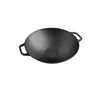 Wok en Fonte Naturelle Induction 35,5cm, Convient pour le Feu, Barbecue, Four 37291 Noir