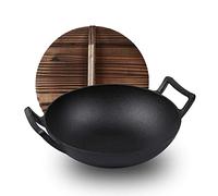 Wok en fonte pour sauter, friteuse, four, gril et gril