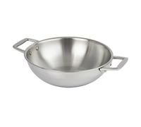 Wok en inox à 2 anses fixes 24cm Cristel
