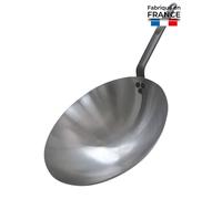 Wok en tôle blanche queue fonte ø 35,5 cm