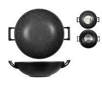 Wok H&H Antiadhésif En Pierre Diamètre 28 Cm