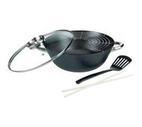 Wok multifonction 5 pieces GSW 860956 Fonte d acier 32 cm Tous feu dont induction G