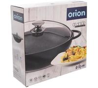 Wok - ORION - GRANDE WOK - 32 cm - Aluminium - Couvercle en verre inclus