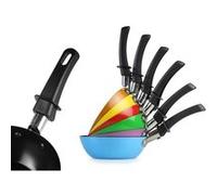 AudioSonic Set wok et grill multifonction 6 pers poêles colorées antiadhésif et moules à pancakes