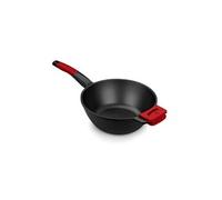 Bra Wok PREMIERE 28 cm – Fonte d'aluminium, 3 couches, antiadhésif renforcé sans APFO – Rouge/Noir