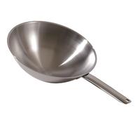 Wok professionnel avec fond hémisphérique, sans fond sandwich - Diamètre 300 mm