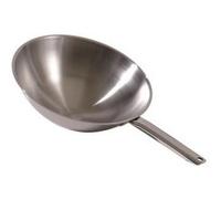 Wok professionnel avec fond hémisphérique, sans fond sandwich - Diamètre 350 mm G