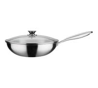 Wok professionnel - GSW - 32 cm - Induction - Acier inoxydable massif