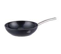 Wok/Sauteuse à pâte 28 cm en aluminium forgé, revêtement antiadhésif en céramique, fond full induction, OuiChef Premium