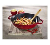 STAUB Wok avec couvercle en verre Ø30 cm 4.4 L Rouge