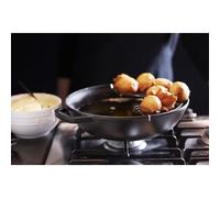 Wok Staub 30 Cm Couvercle En Verre Noir Mat
