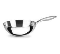 Ibili Wok Triply Natural 20 cm - Acier inoxydable, compatible induction, sans antiadhésif