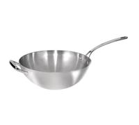 Wok - Vogue - 31cm - Inox triple épaisseur - Compatible tous feux - Gris