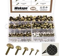 Wokape Lot de 500 attaches parisiennes rondes en forme de tête de champignon 5 tailles