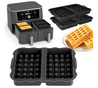 wokdsbl Lot de 2 inserts gaufrés compatibles avec Ninja AF400EU, AF451EU, SL400EU et AF500DE, friteuse à air chaud, gaufres belges, accessoires en silicone ninja