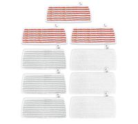 WOKEEPOW Lot de 9 housses de rechange pour nettoyeur vapeur Vileda Steam Plus XXL - Multi-matériaux pour un nettoyage en profondeur des zones - En microfibre lavable - Compatible avec le nettoyeur