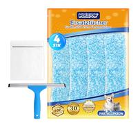 WOKEEPOW Ultra-Absorbant pour Mr.SIGA Raclette, Microfibre Chiffon pour 25 cm Raclette, Réutilisable pour Draper Raclette vitre 25 cm, 4 Chiffon de Remplacement pour Le raclette vitre 10 inch