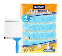 WOKEEPOW Ultra-Absorbant pour Mr.SIGA Raclette, Microfibre Chiffon pour 35 cm Raclette, Réutilisable pour GBPro Raclette Vitre 35 cm, 4 Chiffon de Remplacement pour Le raclette vitre Professionnel