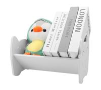 WOKICOR Étagère à Livres pour Enfant, Petit Support de Bureau, Organisateur, Mini Bibliothèque Compacte, Blanc (32 cm)
