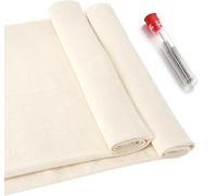 WOKICOR Lot de 2 tissus moulinet punch Needle 50 x 50 cm avec 18 aiguilles à coudre, tissu tufté, tissu pour point de croix, pour broderie, projets artistiques, cadeaux
