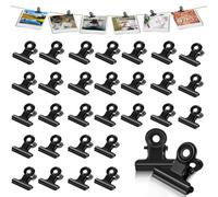 WOKICOR Lot de 30 clips de bouledogue multi-fonctions en métal noir, taille 3,25 pouces, pour photos, bureau et cuisine