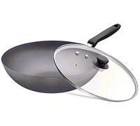 Woks Et Poêles À Sauter Antiadhésifs avec Couvercle, Panier À Friture, Grille À Vapeur, Poêle Wok Antiadhésive avec Couvercle - Poêle À Frire - 34 Cm,34cm