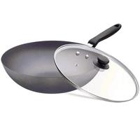 Woks Et Sauteuses Antiadhésifs avec Couvercle, Panier À Friture, Grille À Vapeur, Wok Antiadhésif avec Couvercle - 30 Cm,30cm