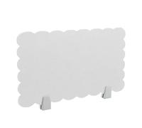 Wokuaile Séparateur Cloison Acoustique de Bureau Panneau De Confidentialité De Bureau, Séparateur De Table en Feutre Anti-Bruit, pour étudiants et salles de Classe120x30cm, Blanc