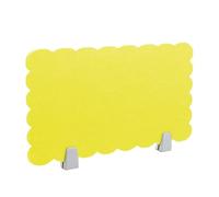 Wokuaile Séparateur Cloison Acoustique de Bureau Panneau De Confidentialité De Bureau, Séparateur De Table en Feutre Anti-Bruit, pour étudiants et salles de Classe120x30cm, Jaune Citron