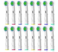 Wokuqiu Brossette de Rechange Compatibles avec Braun Oral-b Brosse à Dents Electrique (16 Blanc, 16 unité (Lot de 1))
