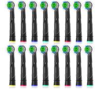 Wokuqiu Brossette de Rechange Compatibles avec Braun Oral-b Brosse à Dents Electrique (16 Noir, 16 unité (Lot de 1))