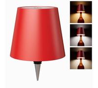 WOKWOYIO Lampe bouteille sans fil, lampes sans fil rechargeables, contrôle tactile, gradation progressive en trois températures de couleur, kit d'abat-jour en forme de bouteille pour bar, restaurant