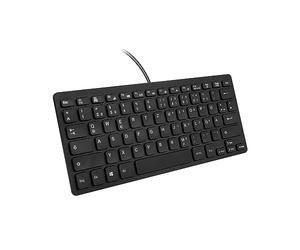 Wokyo Clavier USB TT-A01 - Pour une saisie silencieuse - Gain de place - Langue russe/française/allemande (allemand)