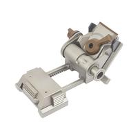 Wokyo Monture de lunettes de vision nocturne CNC en métal pour monture L4G24 NVG - Supports de casque réglables en aluminium pour lunettes de vision nocturne PVS15/PVS18 - Monté sur la tête (argenté)
