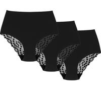 Wol-Bar Promessa 3-pack noir 2XL slip taille haute