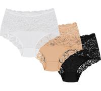 Wol-Bar Teri 3-pack beige-blanc-noir culotte L